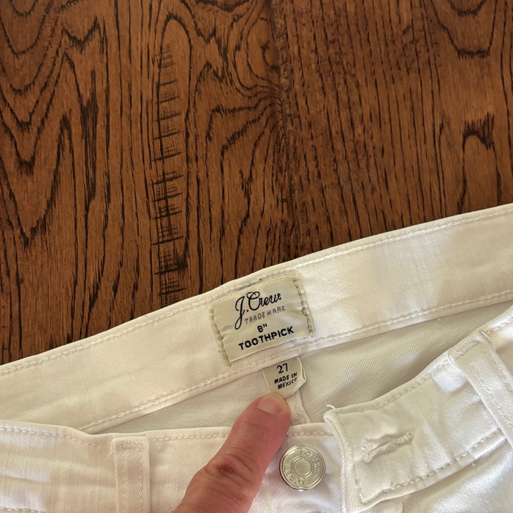 J. Crew Toothpick Skinny Jeans in White